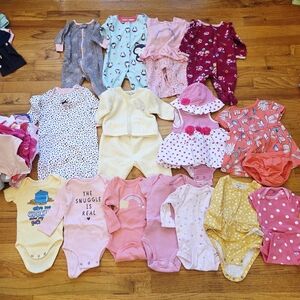 Adorable Baby Girl Clothing Bundle 54 Items